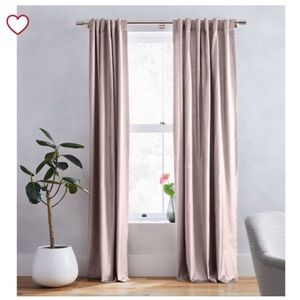 West Elm Cotton Luster Velvet Curtains - Set of 2